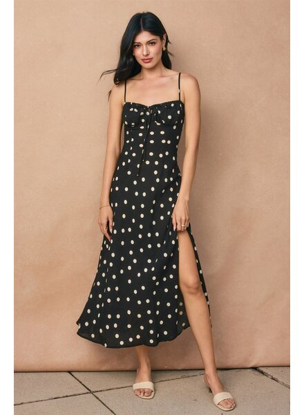 Show Out Front Tie Slit Maxi Dress