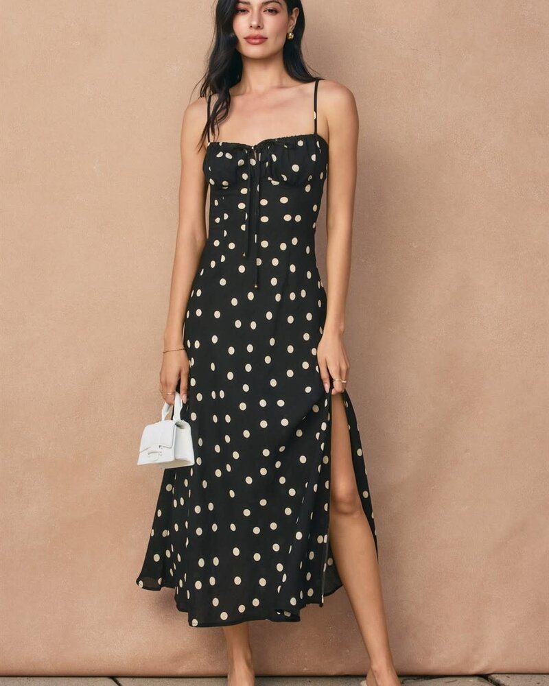 Show Out Front Tie Slit Maxi Dress