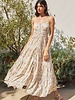 Whisper Lace Trim Tiered Maxi Dress