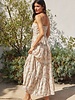Whisper Lace Trim Tiered Maxi Dress