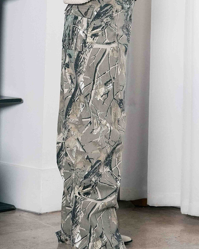 Kendal Camo Barrel Jeans