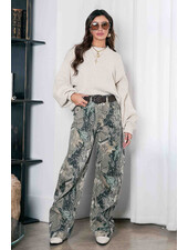 Kendal Camo Barrel Jeans