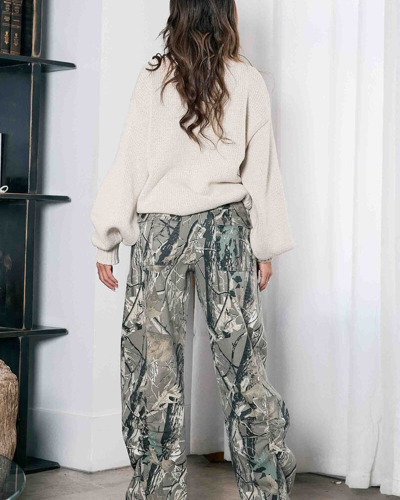 Kendal Camo Barrel Jeans