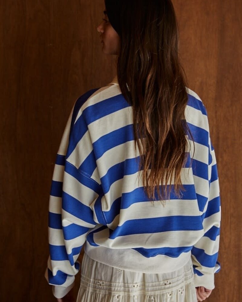 Amerie Striped Pullover | Blue