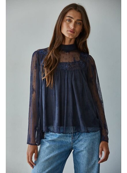 Fairy Kissed Mock Lace Top
