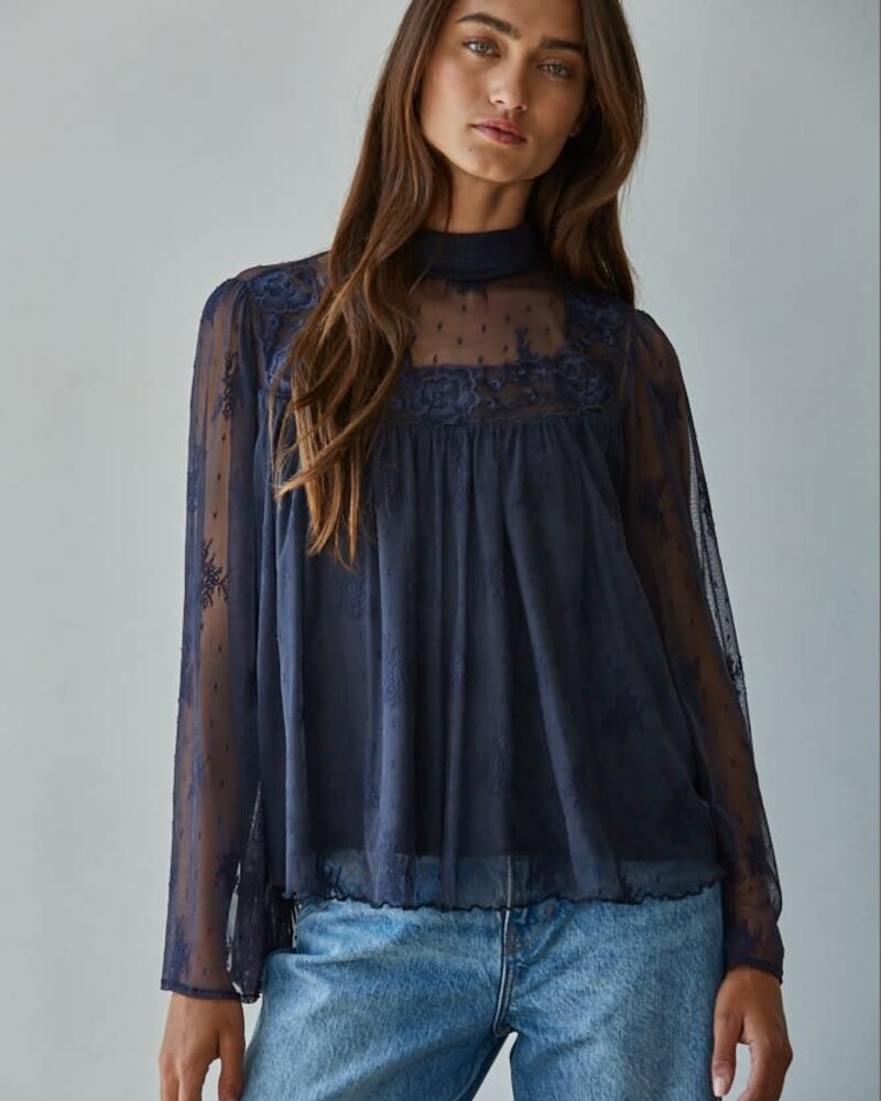 Fairy Kissed Mock Lace Top