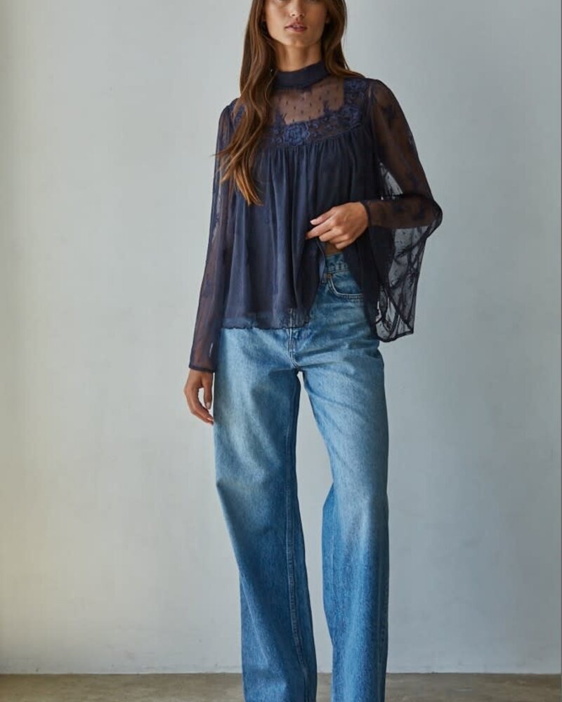 Fairy Kissed Mock Lace Top