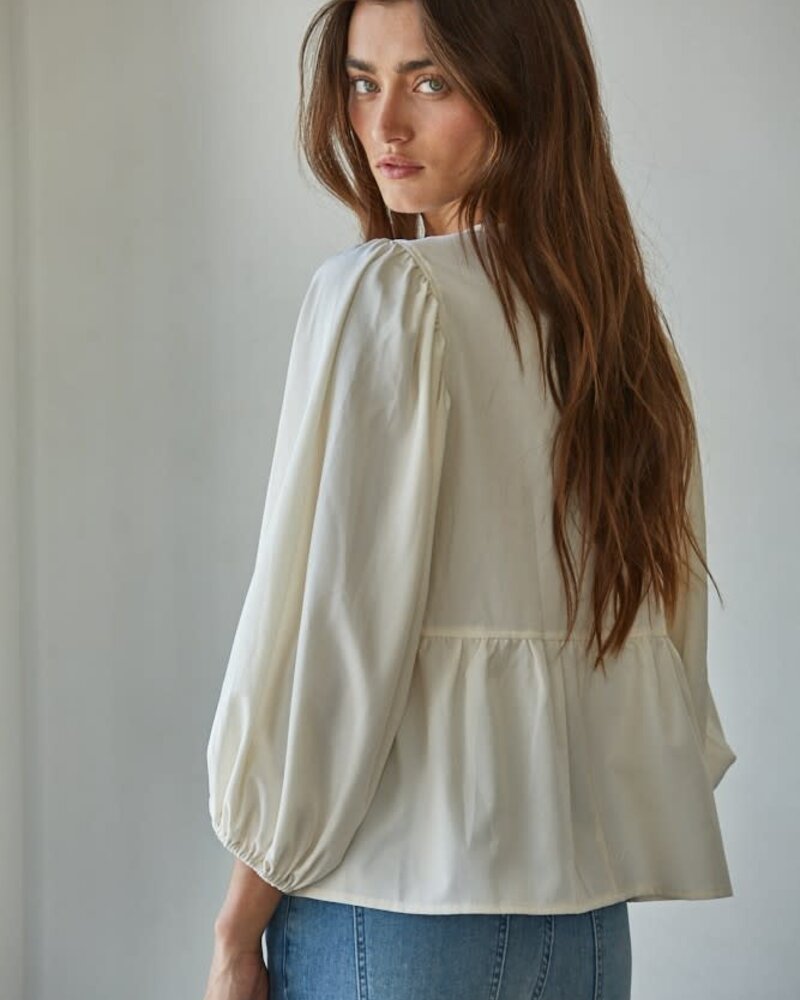 Bow Kisses Top | Cream