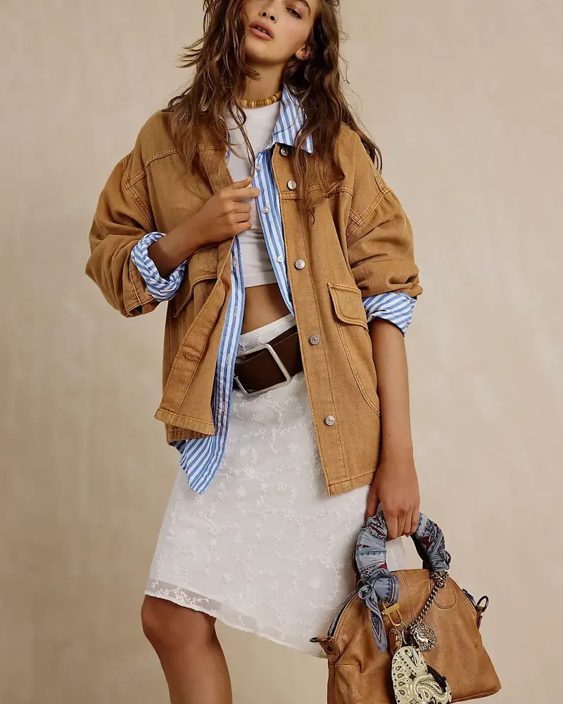 Free People Lemon Denim Jacket | Meerkat
