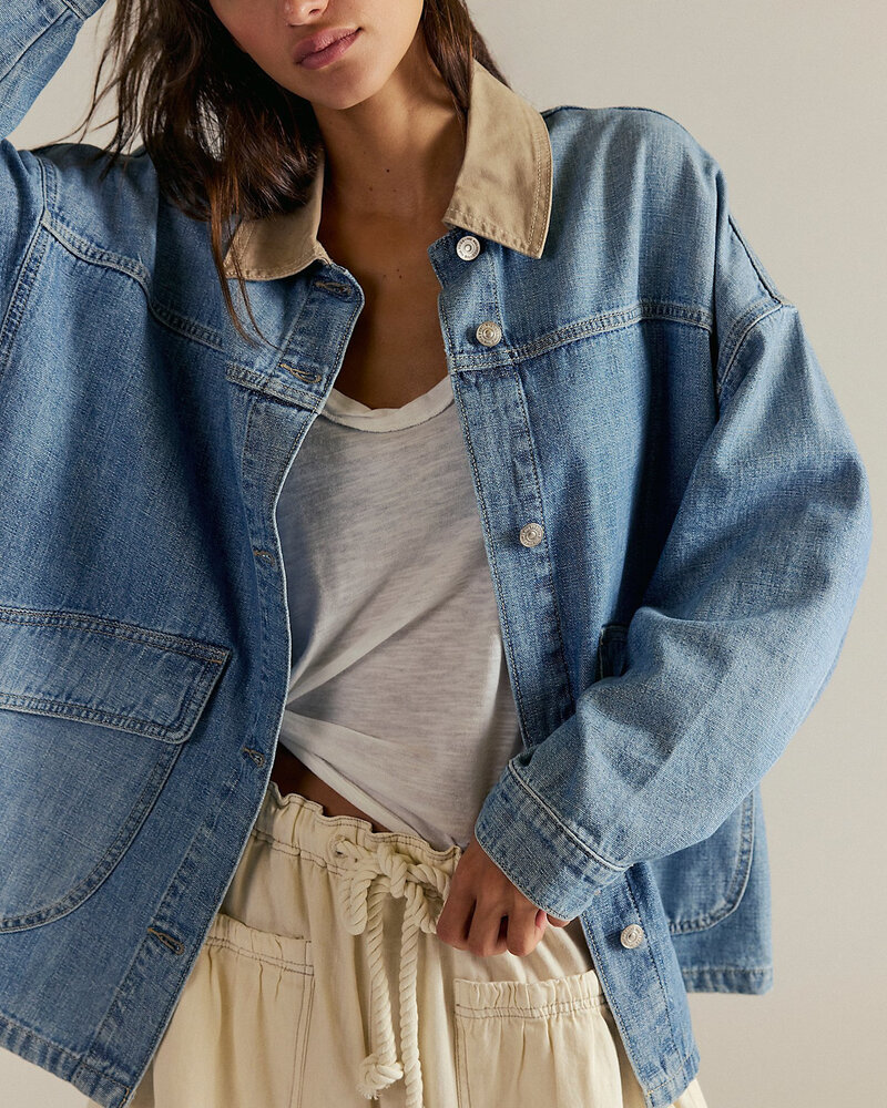 Free People Lemon Denim Jacket | Berry Blues