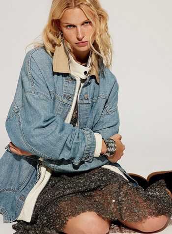 Free People Lemon Denim Jacket | Berry Blues