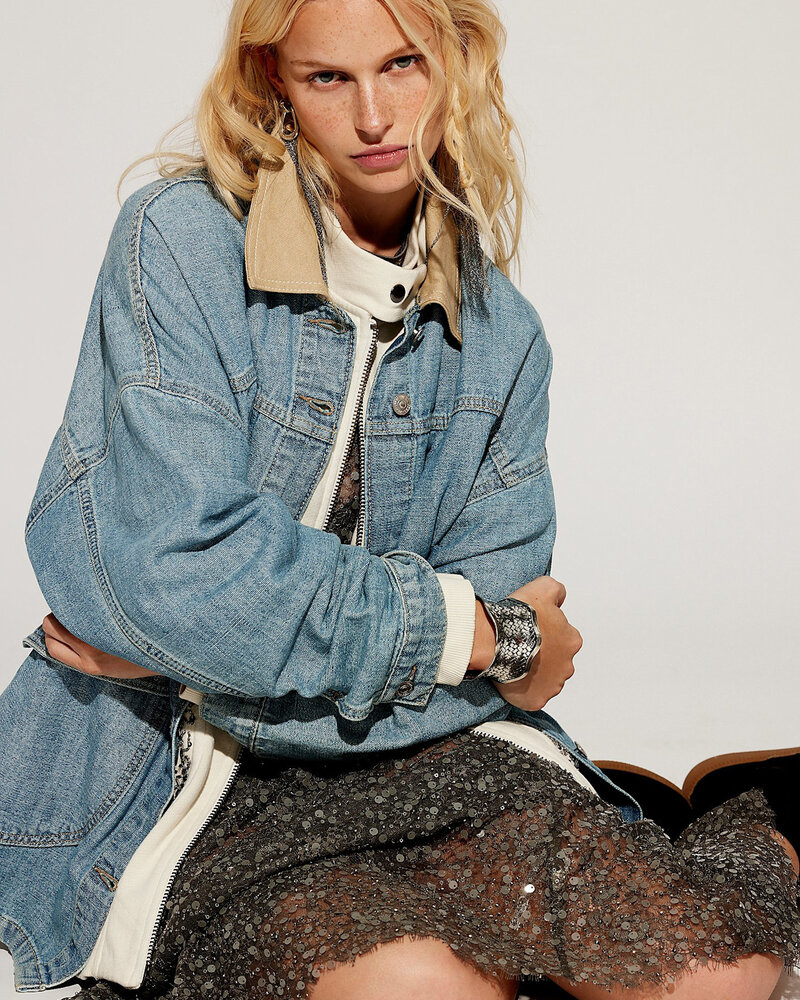 Free People Lemon Denim Jacket | Berry Blues