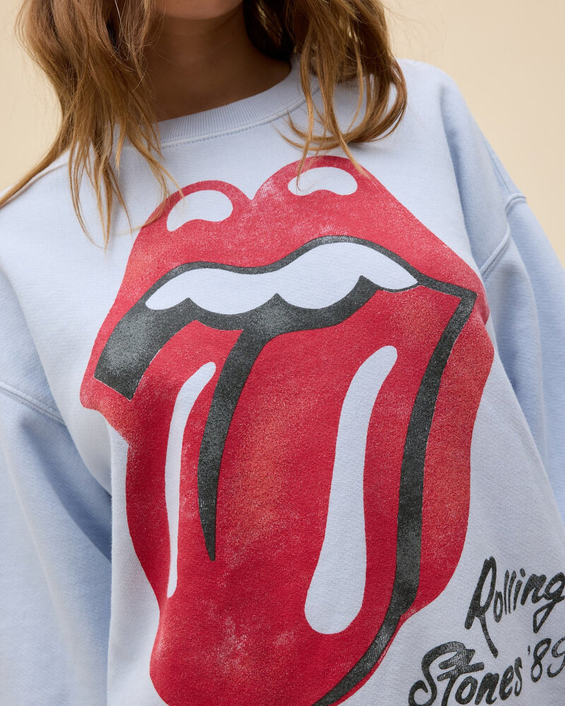 Rolling Stones Big Tongue '89 Oversized Crew Sweatshirt