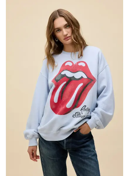 Rolling Stones Big Tongue '89 Oversized Crew Sweatshirt