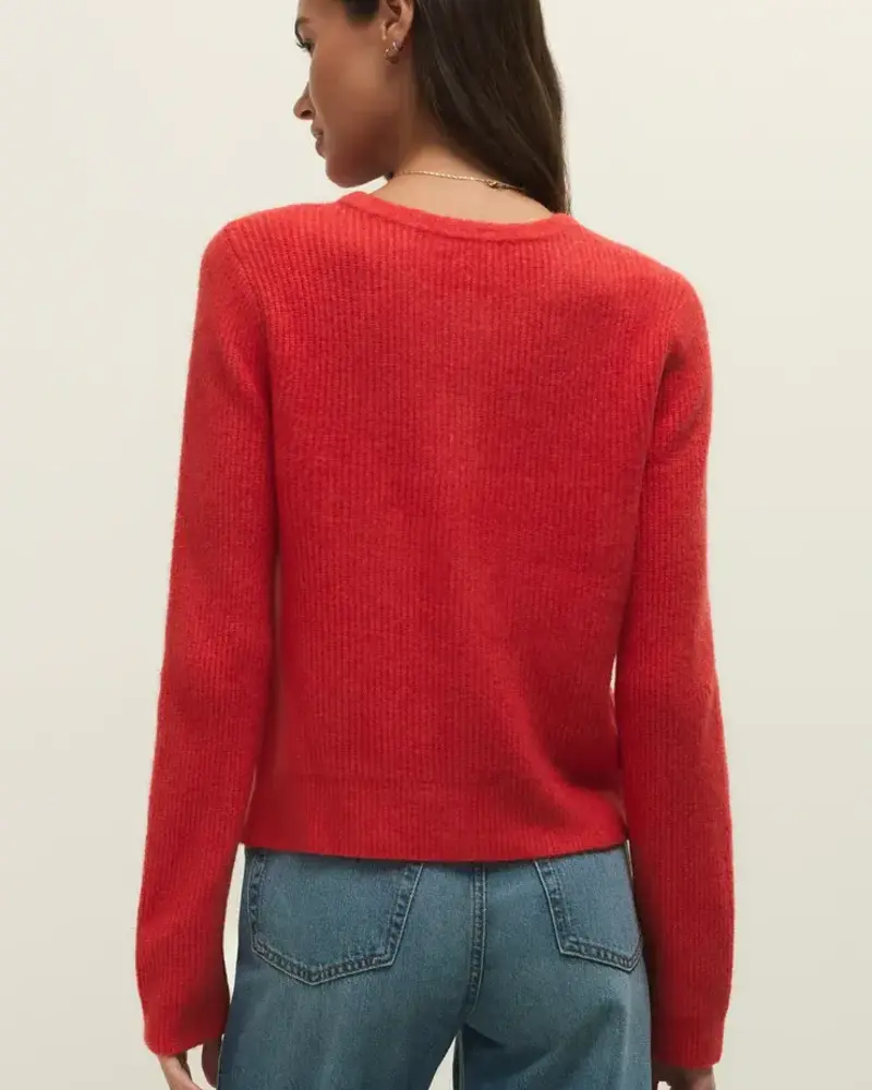 Z Supply Medina Cozy Rib Cardigan | Red