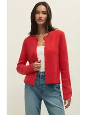 Z Supply Medina Cozy Rib Cardigan | Red