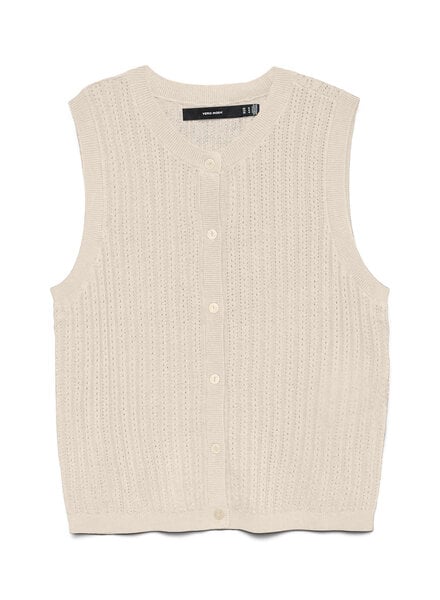 Vero Moda Newlexsun Knit Vest | Off White