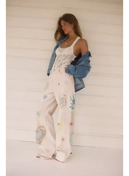 Free People Tinsley Printed Jeans | Ivory