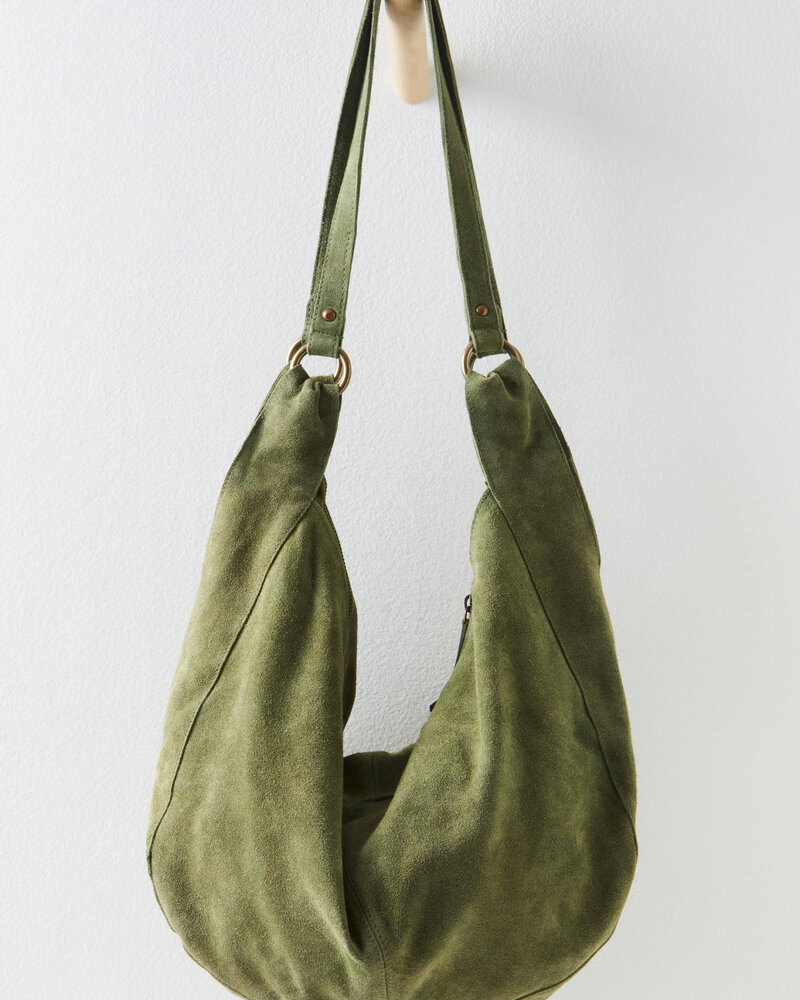 Free People Roma Suede Tote Bag | Olive