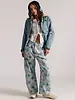 Free People Good Luck Printed Barrel Jeans | Jade