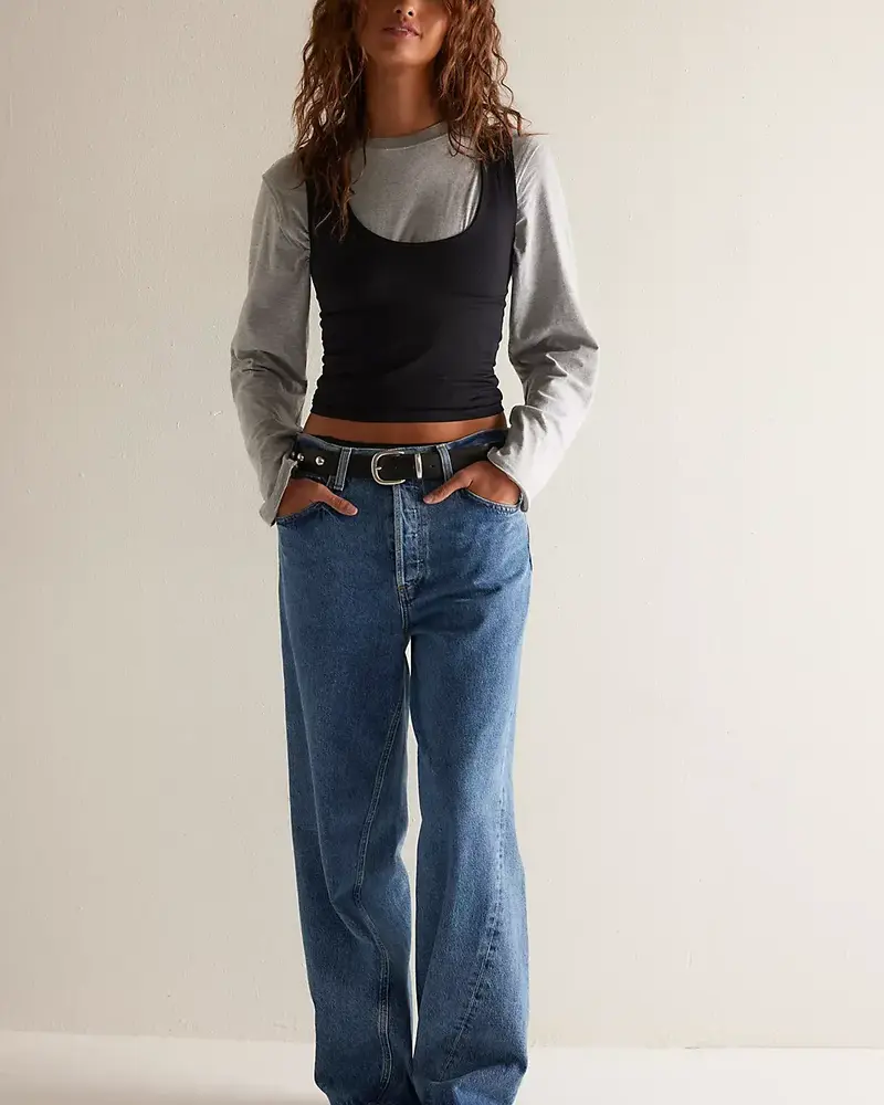 Free People Clean Lines Muscle Cami | Black