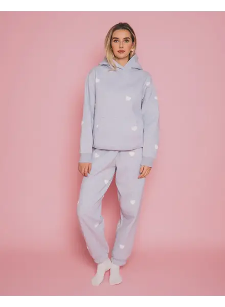 All Over Heart Oversized Jogger | Grey