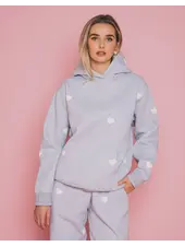 All Over Heart Classic Hoodie | Grey