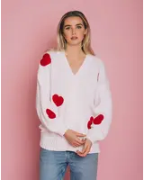 Heart Oversized Cardigan | Cream
