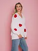Heart Oversized Cardigan | Cream