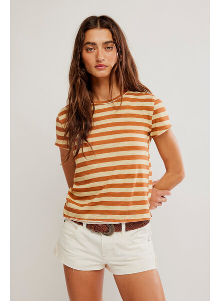 Free People Nora Tee | Mocha Combo