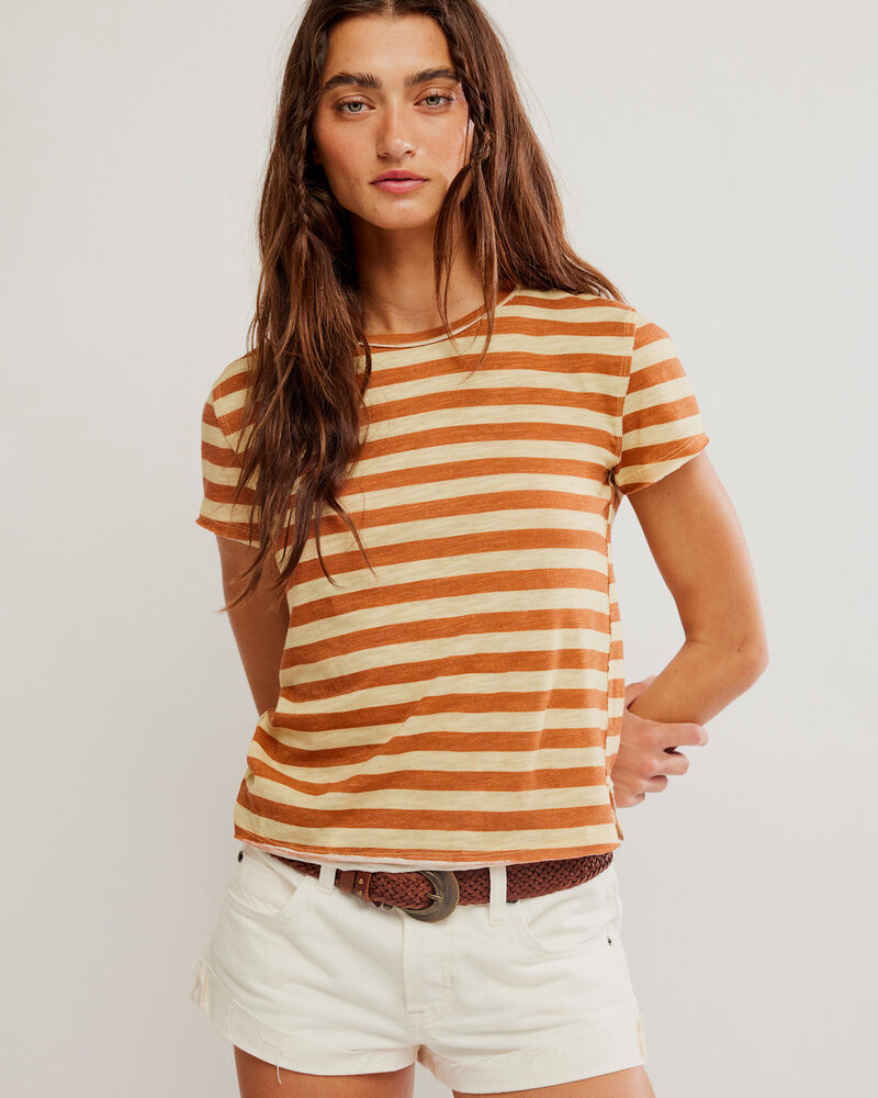 Free People Nora Tee | Mocha Combo