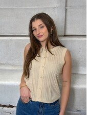 Vero Moda Newlexsun Knit Vest | Off White