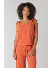 Copper Tie Shoulder Top