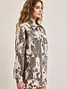 Dakota Cow Print Denim Jacket