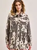 Dakota Cow Print Denim Jacket