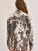 Dakota Cow Print Denim Jacket