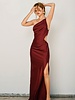 Jackie One Shoulder Ruched Maxi Dress