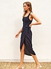 Heaven Sent Tulip Midi Wrap Dress | Navy