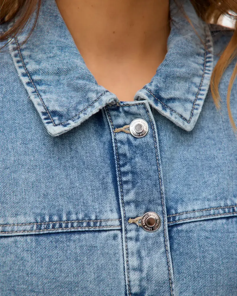 Vero Moda Jamie Denim Shacket | Light Blue