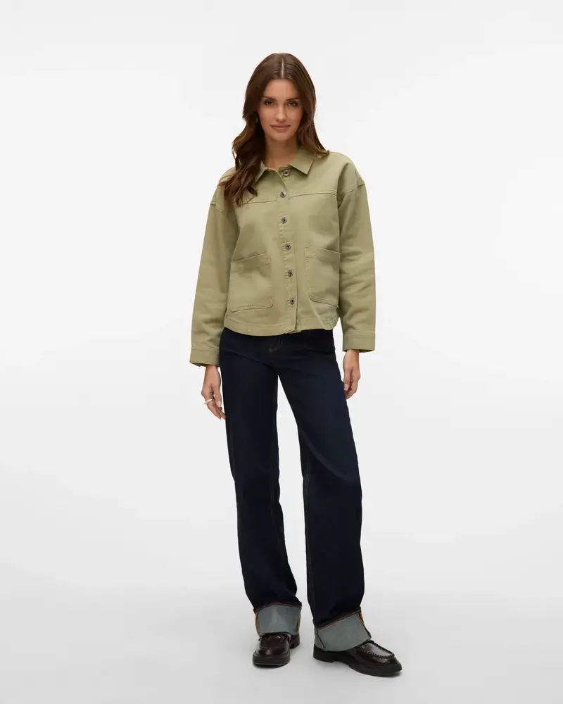 Vero Moda Jamie Denin Shacket | Army