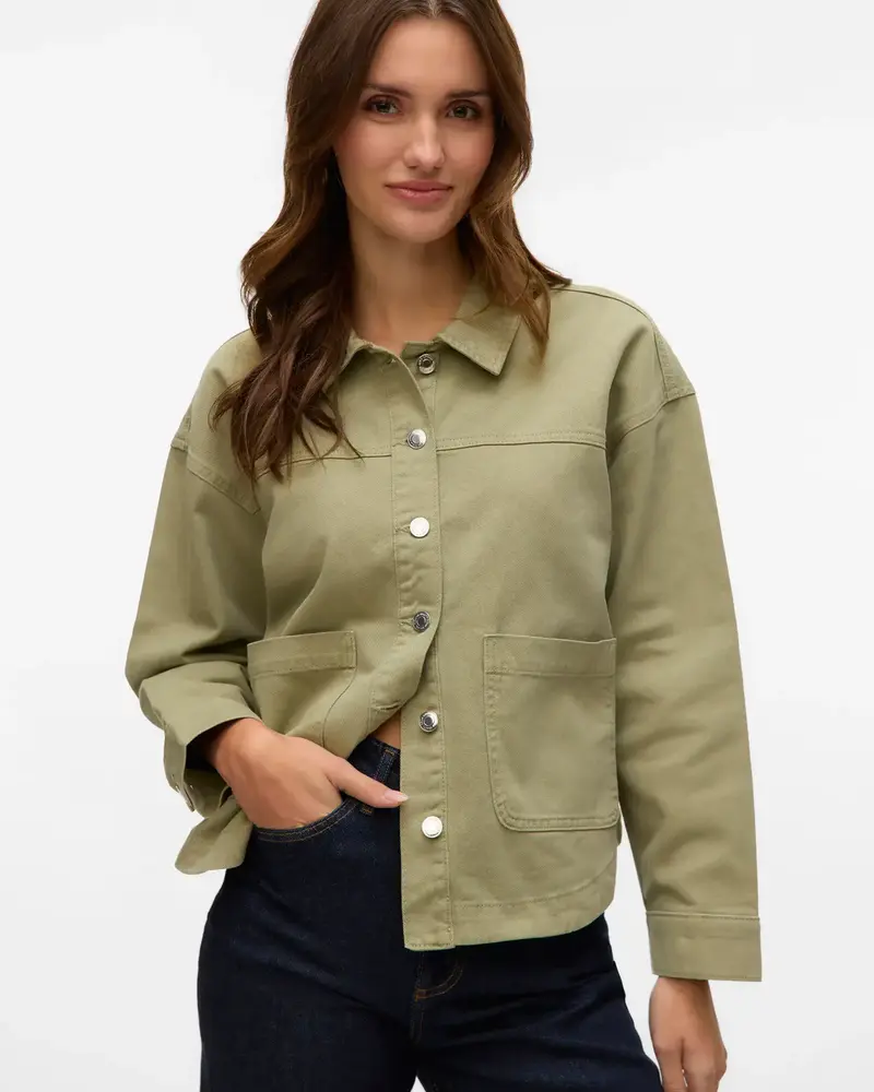 Vero Moda Jamie Denin Shacket | Army