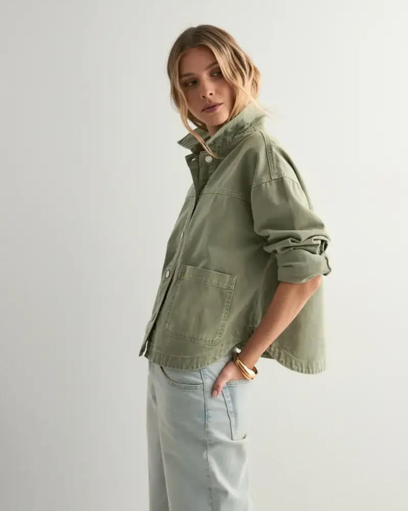 Vero Moda Jamie Denim Shacket | Army