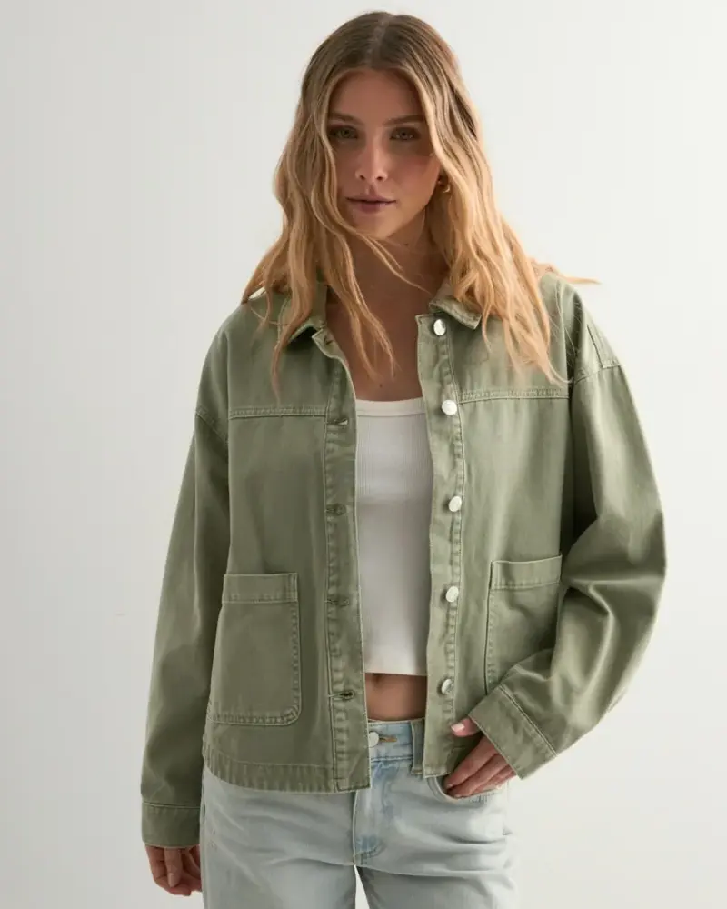 Vero Moda Jamie Denin Shacket | Army