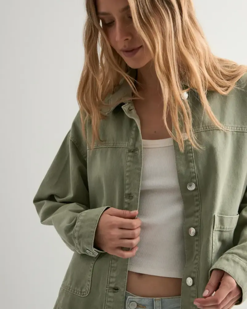 Vero Moda Jamie Denin Shacket | Army