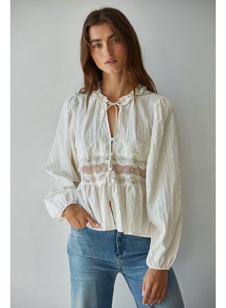 Chantilly Button Lace Top