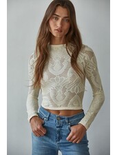 Kylie Seamless Jacquard Top | Cream