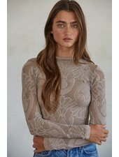 Kylie Seamless Jacquard Top | Ash