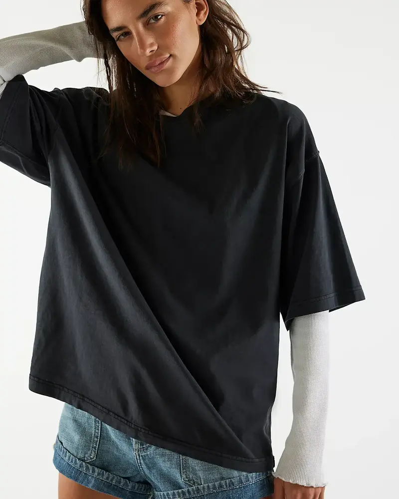 Free People Perfect Oversized Tee | Black