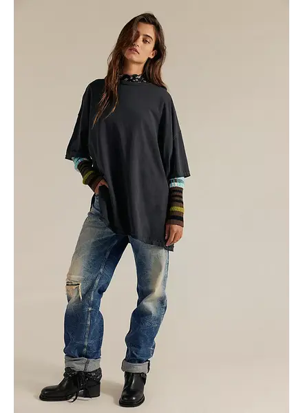 Free People Perfect Oversized Tee | Black