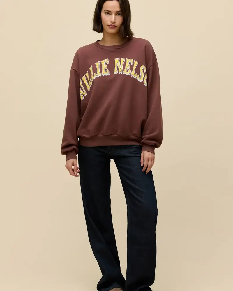 Willie Nelson Oversized Crew Sweatshirt